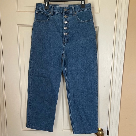 Everlane Jeans Women Size 27 The Way High Jean  Stretch Fly Button Hemmed Inseam - Picture 1 of 11